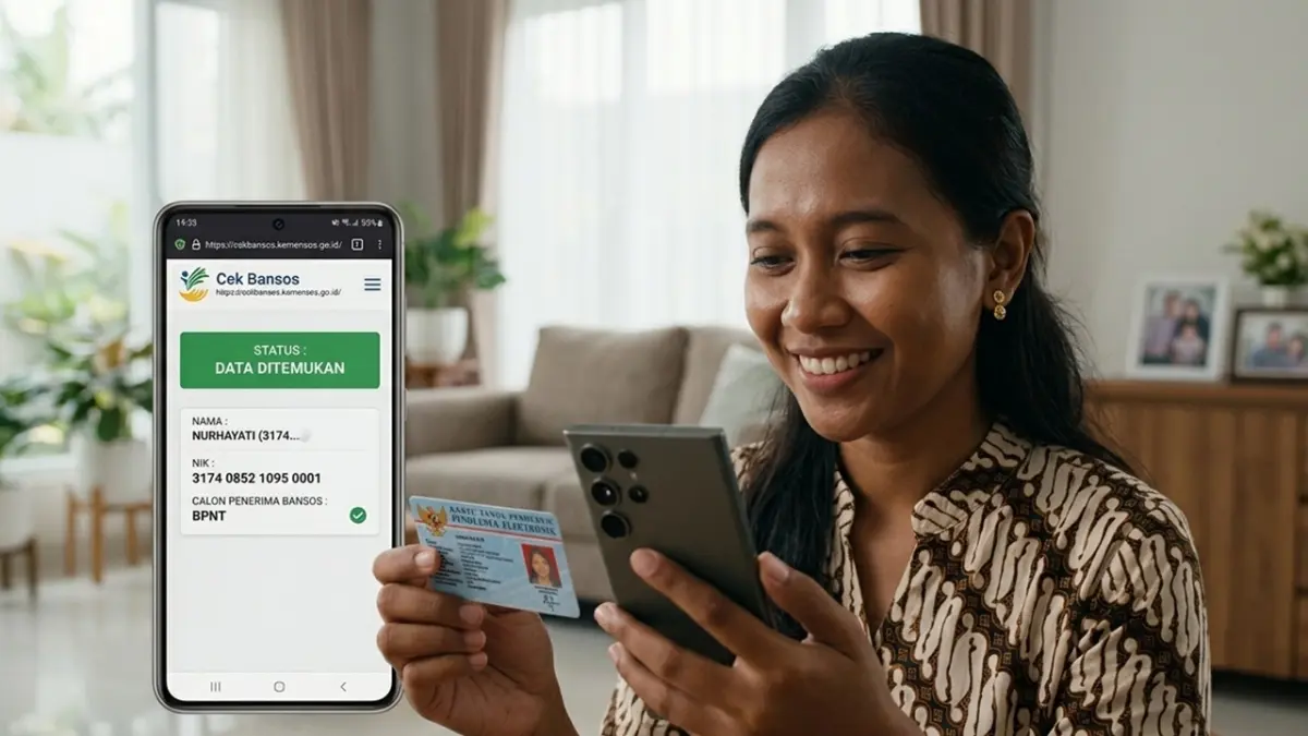 Cara cek penerima baru bansos PKH dan BPNT Mei 2026 kini secara organik jauh lebih mudah melalui website resmi Kemensos cukup dengan menggunakan NIK KTP kamu. (ai/rifki/halojember)