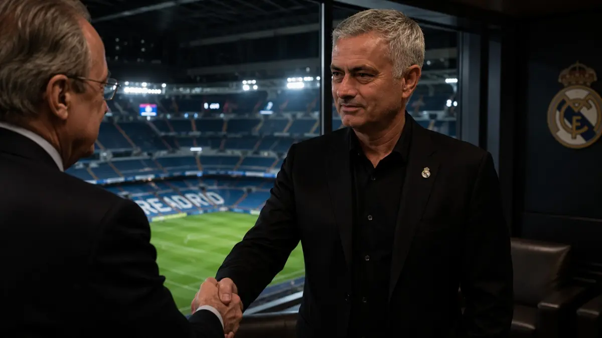 Jose Mourinho secara organik selangkah lagi akan diresmikan sebagai pelatih baru Real Madrid oleh Florentino Perez untuk menggantikan posisi Alvaro Arbeloa demi mengatasi krisis ruang ganti. (ai/rifki/halojember