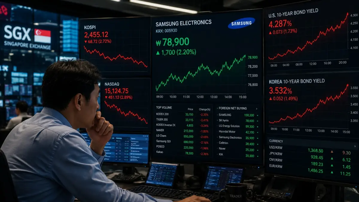 Pergerakan pasar keuangan global hari ini dilaporkan mengalami tekanan berat akibat lonjakan imbal hasil obligasi dunia, namun saham Samsung Electronics berhasil melonjak berkat mediasi cepat pemerintah. (ai/rifki/halojember)