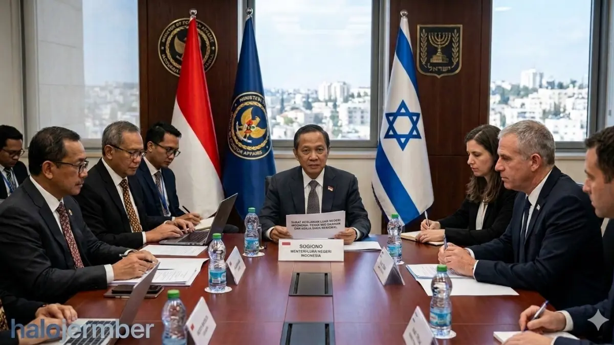 Rapat dalam gambar ilustrasi tentang diplomasi atas penahanan 9 WNI yang dilakukan militer Israel. (nurhariri/ai/halojember)