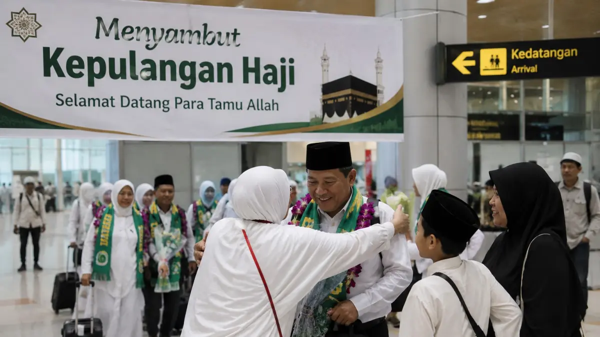 Ilustrasi menyambut kepungalang jamaah haji Indonesia (brilianabdillah/ai)