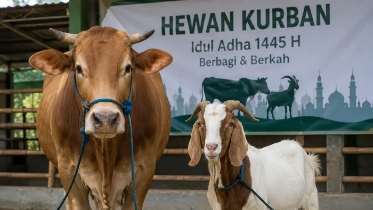 Sapi dan kambing untuk kurban Idul Adha (AI/Halojember)