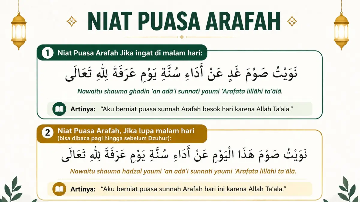 Lafal niat puasa Arafah (Brilianabdillah/ai)