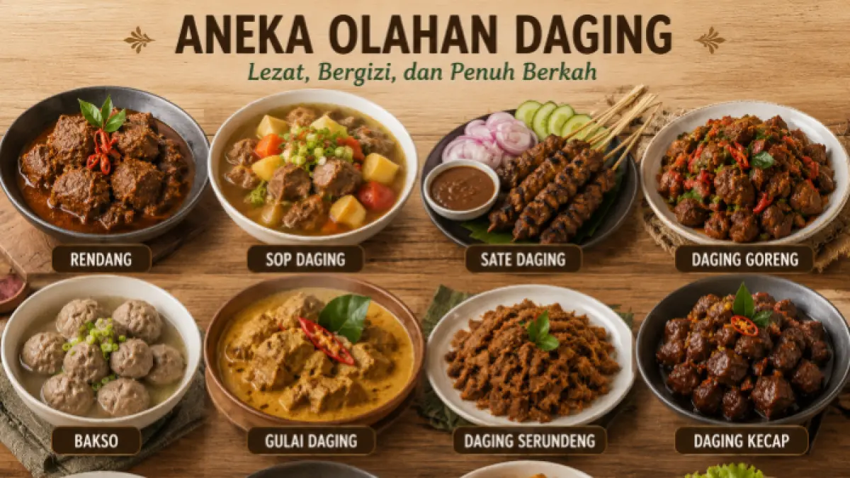 Aneka olahan daging (AI/Halojember)
