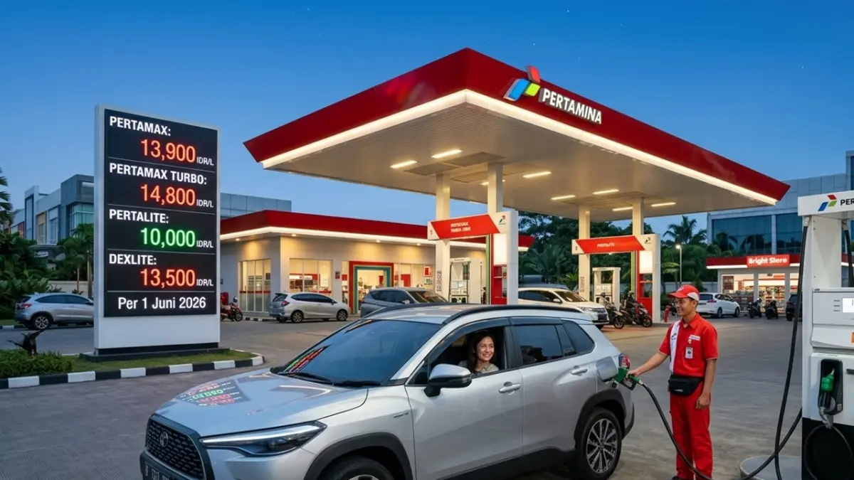 Pengumuman resmi mengenai kebijakan penyesuaian tarif di mana harga BBM Pertamina resmi berubah per 1 Juni 2026 ini rinciannya berlaku untuk semua jenis produk komersial non subsidi di stasiun pengisian seluruh Indonesia. (ai/rifki/halojember)