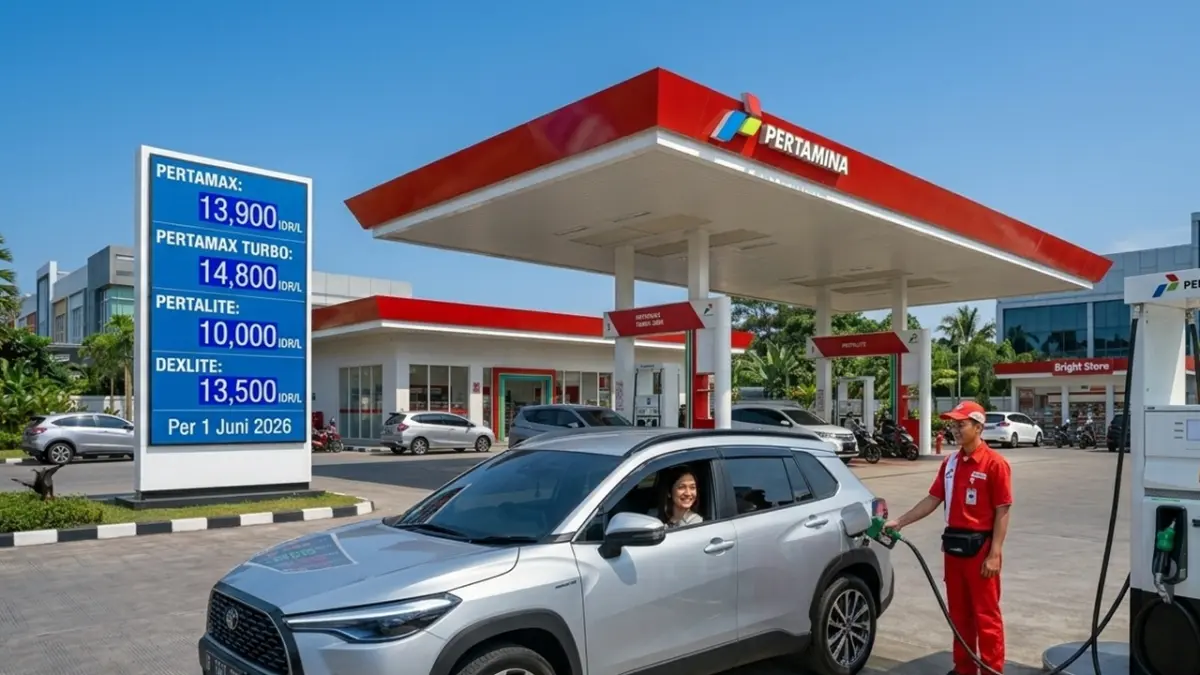 Pengumuman resmi mengenai kebijakan penyesuaian tarif di mana Pertamina Patra Niaga umumkan penyesuaian harga BBM nonsubsidi di Papua dan Maluku berlaku untuk semua jenis produk komersial per awal Juni 2026. (ai/rifki/halojember)