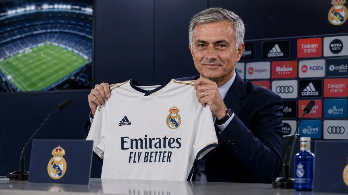 Pengumuman resmi mengenai momen di mana Jose Mourinho menandatangani kontrak tiga tahun untuk kembali menjadi manajer Real Madrid menandai dimulainya era baru Los Blancos di kompetisi Spanyol. (ai/rifki/halojember)