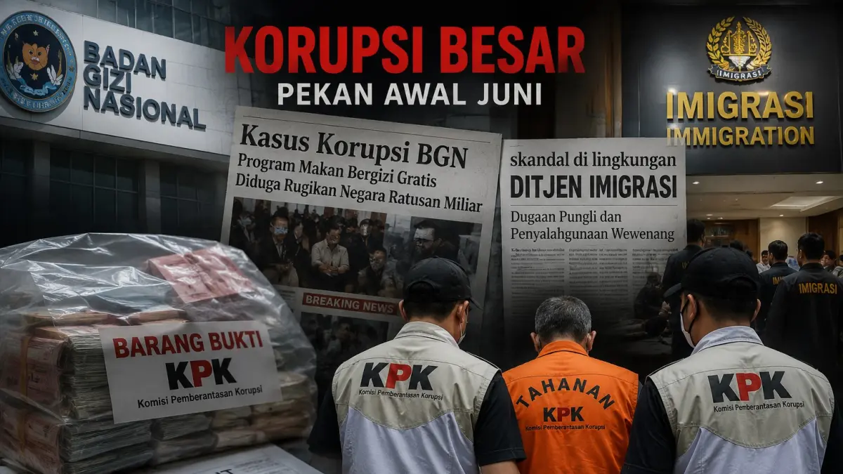Kasus-kasus korupsi di awal bulan Juni 2026 (Briliabdillah/ai)