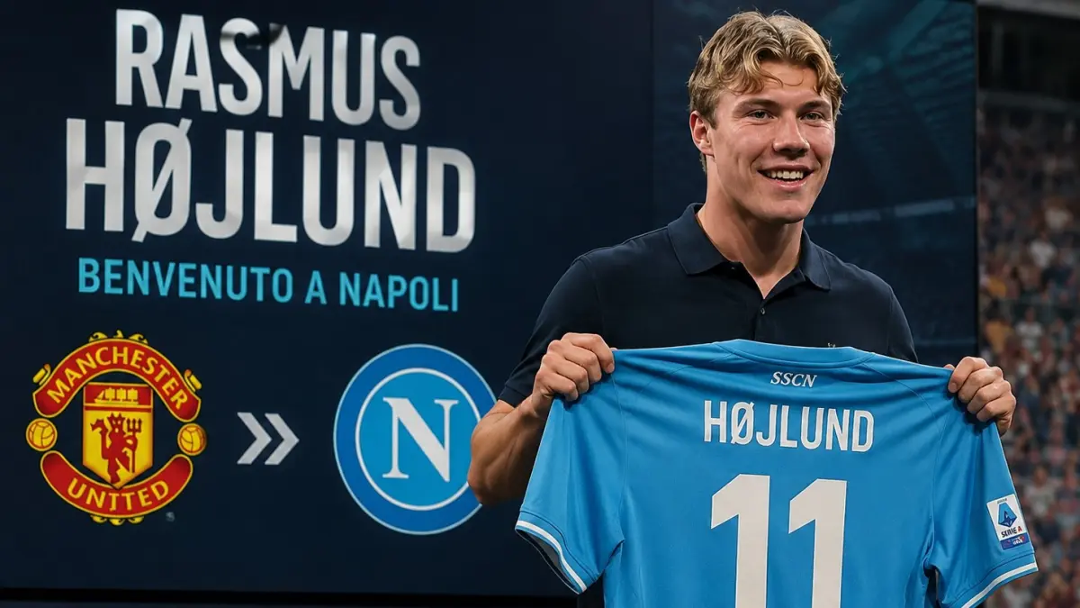 Resmi Transfer Holjund dari Mu ke Napoli Tahun 2026 (briliabdillah/ai)