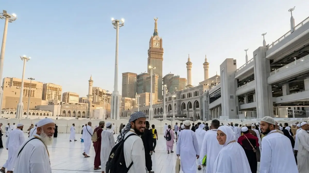 KHUSUK: Perjalanan menuju masjidil haram Makkah. Jemaah juga mulai membayar dam haji. (Abdurrahman Imansyah)
