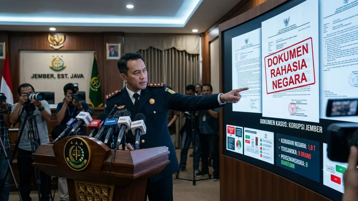 Ulasan mendalam seputar kelanjutan pengusutan skandal penyelewengan dana bantuan setelah muncul rilis resmi mengenai penetapan 6 tersangka kasus korupsi tata kelola MBG terbaru ketua yayasan IFSR oleh tim penyidik kejaksaan pekan ini. (ai/rifki/halojember)