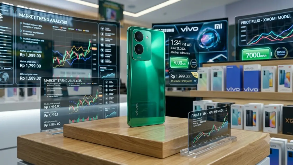Ulasan mendalam seputar panduan belanja telepon seluler kelas pemula setelah muncul rilis berkala mengenai ulasan analisis kritis harga HP Vivo sejutaan terbaru guna mempermudah pemilihan gawai andalan harian konsumen pekan ini. (ai/rifki/halojember)