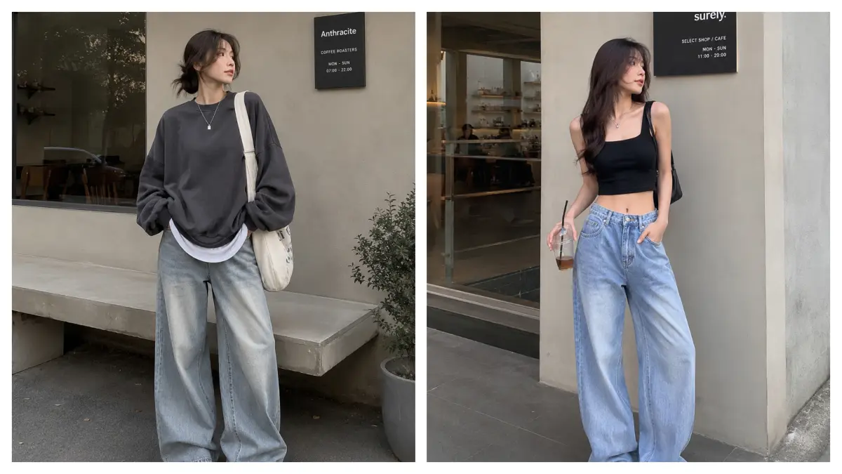 Outfit baggy jeans dan oversized (AI/Halojember)