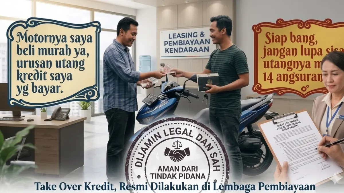 CARA LEGAL TAKE OVER KREDIT: Pengalihan jaminan fidusia bisa dilakukan oleh siapa saja dengan cara yang benar. Debitur lama, membawa calon debitur baru, mendatangi lembaga pembiayaan, kemudian diproses dan perlu persetujuan leasing tempat kredit kendaraan. (nurhariri/ai/halojember)