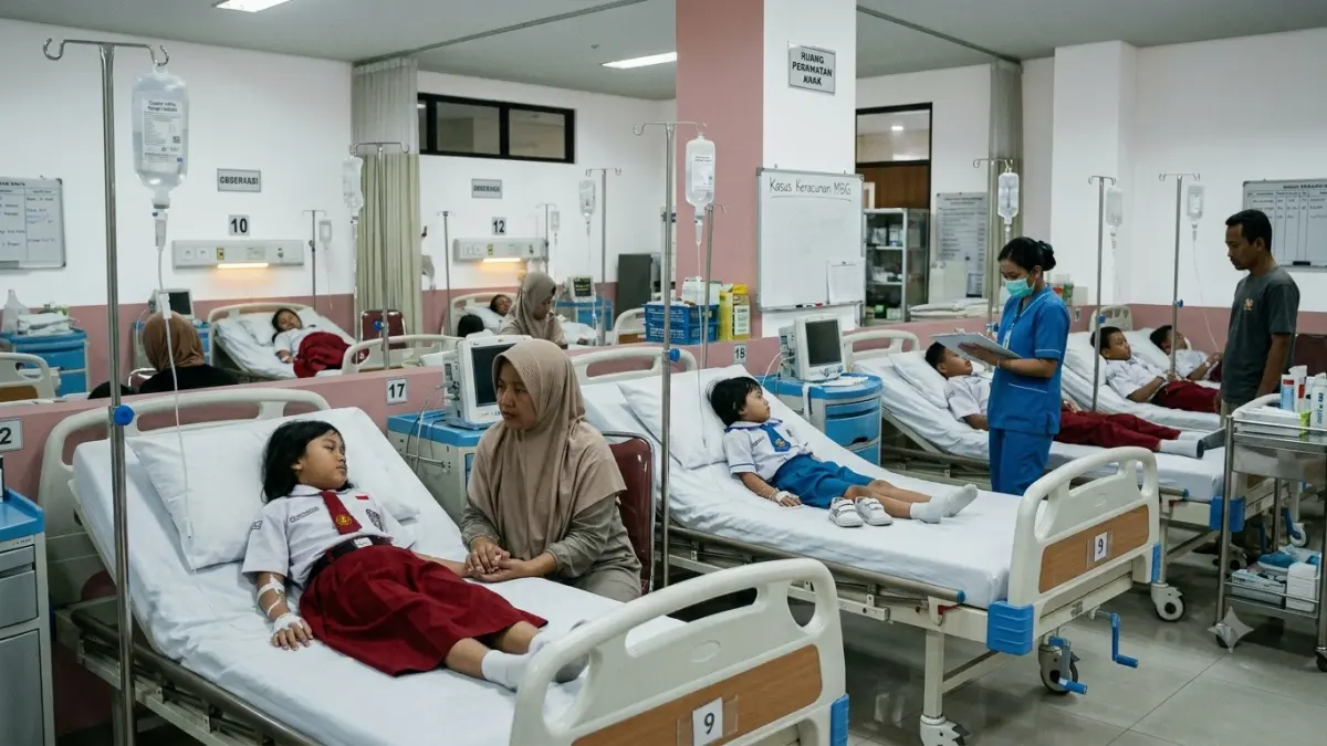 Ilustrasi dugaan keracunan MBG di Jember. Pemkab Jember Pastikan Korban Dugaan Keracunan MBG Ditangani Gratis, Bupati Minta Keselamatan Jadi Prioritas. (Sidkin/AI/Halojember)