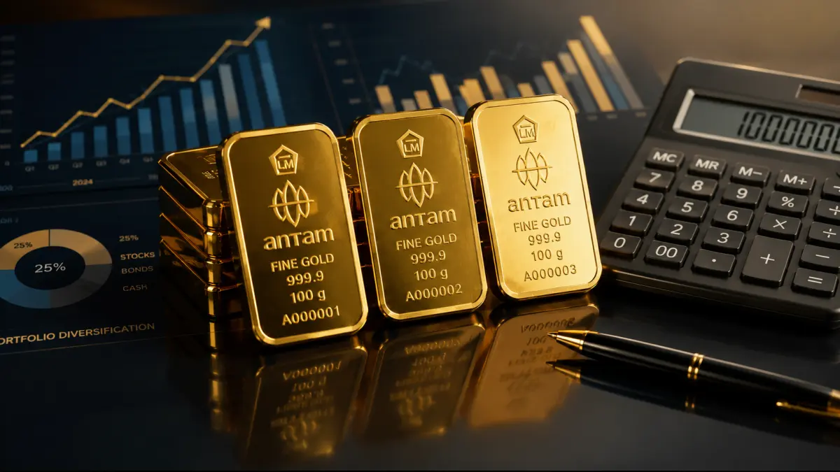 Cek update harga emas Antam hari ini 30 Juli 2026 lengkap pajak beserta selisih harga dari kemarin guna mempermudah pemilihan informasi investasi emas Antam dan harga logam mulia Antam terbaru bagi kamu minggu ini. (rifki/halojember)