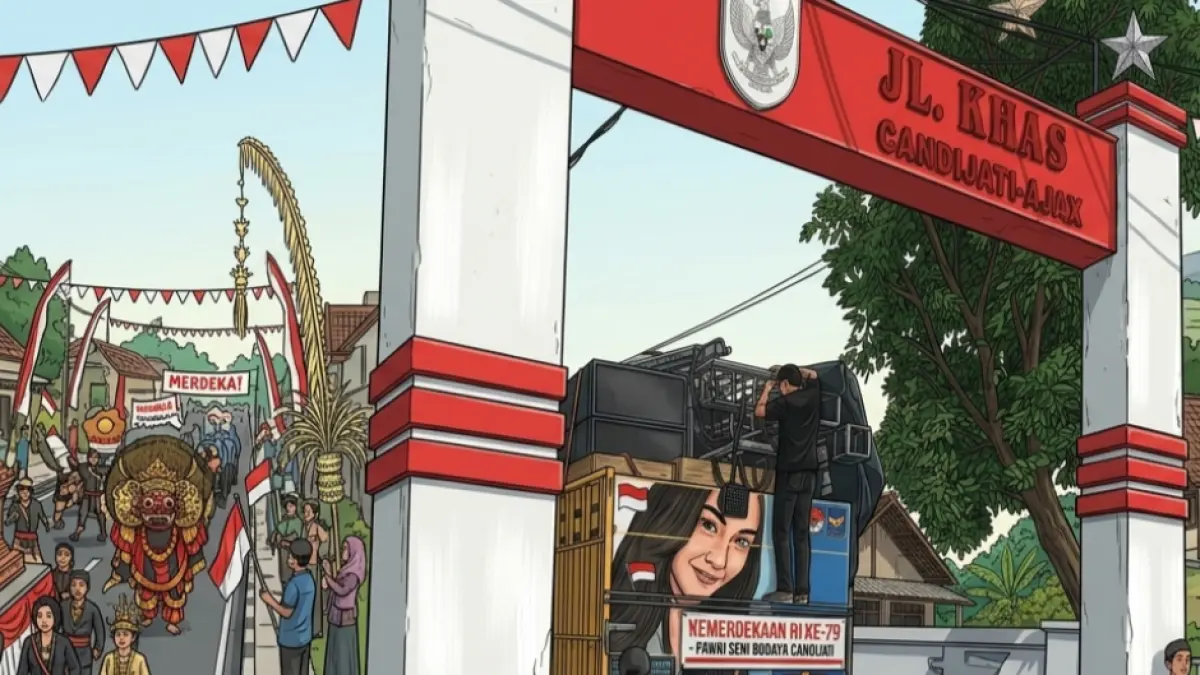 Ilustrasi kru sound horeg di Jember tewas terbentur gapura. (Sidkin/AI/Halojember)