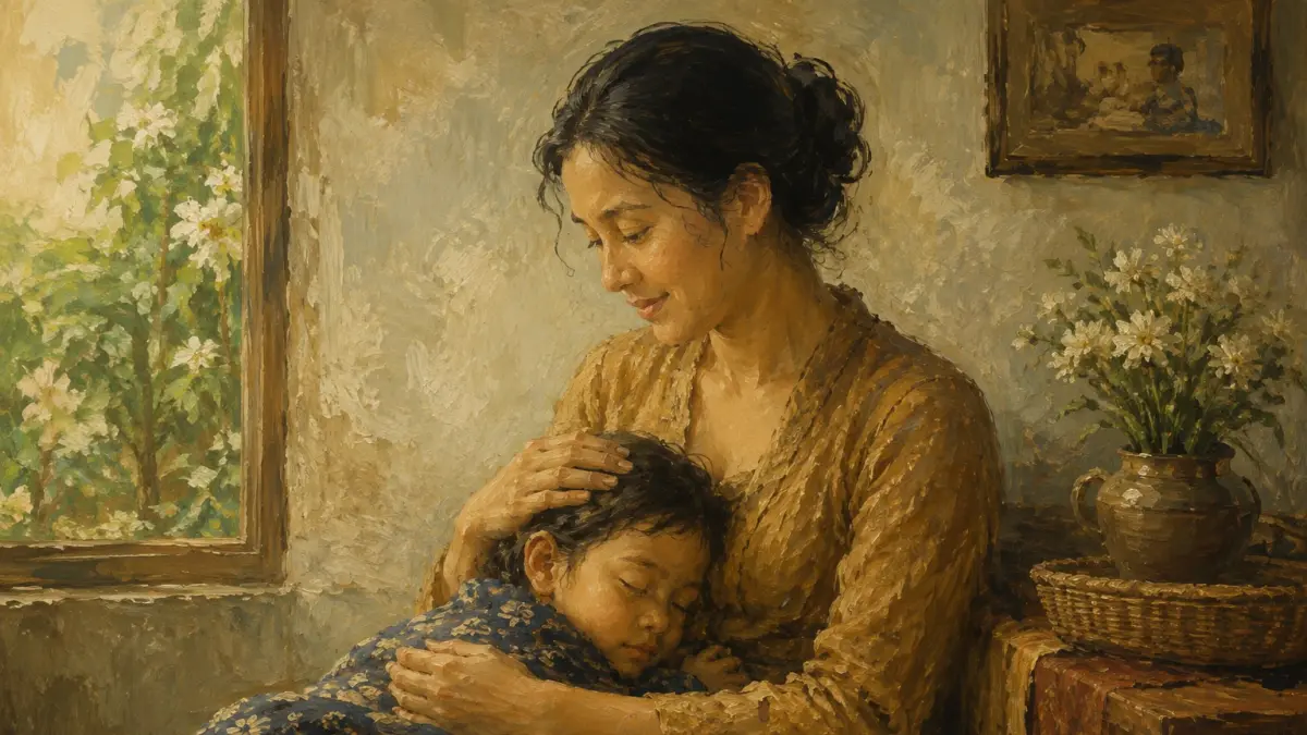 Ilustrasi Puisi Suara Ibu IIjal/Ai/Halo Jember)