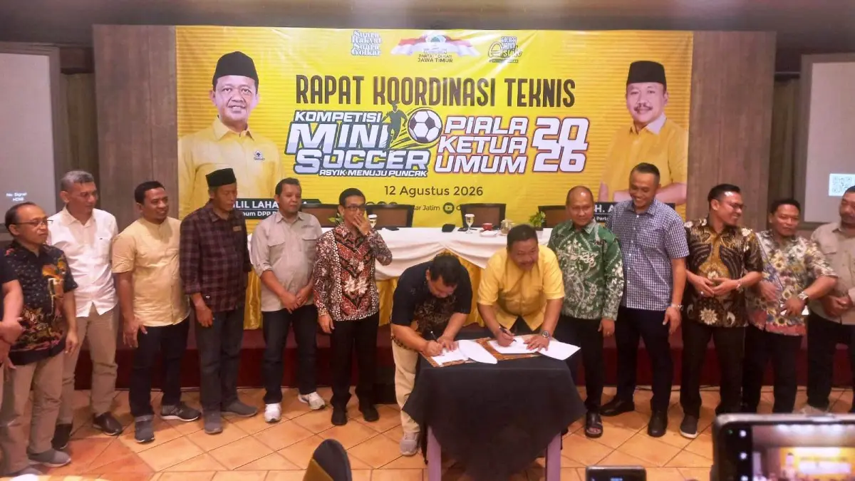 Secara resmi, DPD Partai Golkar Jawa Timur menggelar turnamen mini soccer antarpelajar SMA/sederajat se-Jawa Timur.