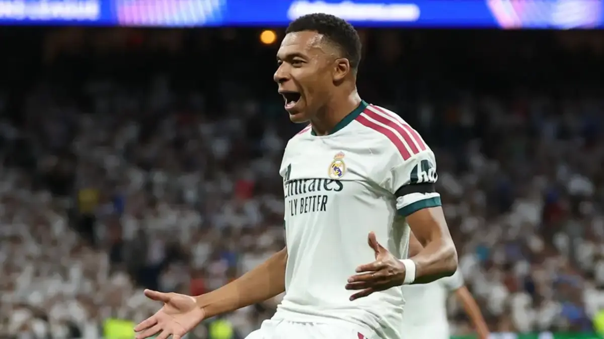 Simak janji Kylian Mbappe ke Real Madrid usai menyapu bersih penghargaan suporter Real Madrid yang menjadi sorotan utama dalam berita bola Real Madrid terbaru untuk kamu minggu ini (AFP)