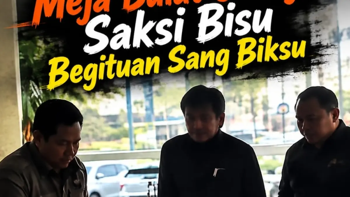 Ilustrasi adegan biksu di Thailand&nbsp;(Rosadi Jamani/ai)