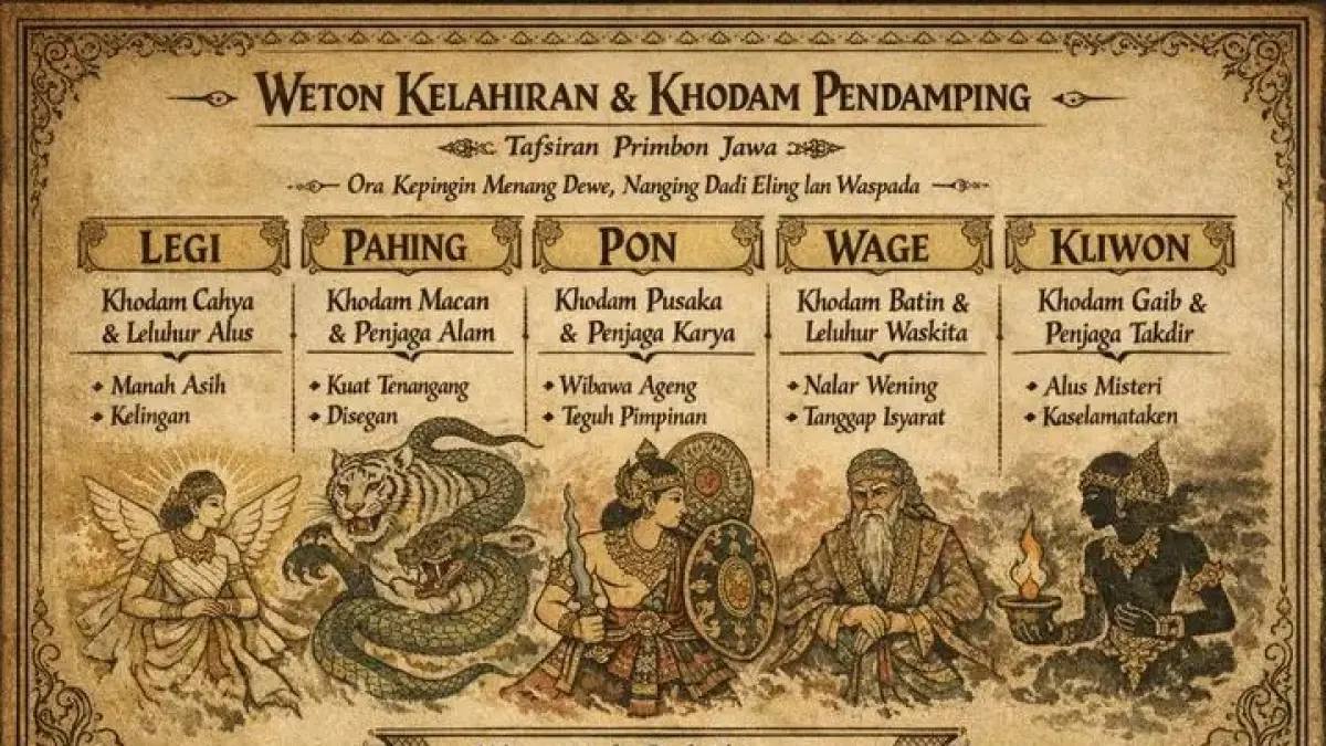 Dari Legi, Pahing, Pon, Wage, hingga Kliwon, setiap weton punya hitungannya sendiri. Lalu, berapa neptu wetonmu? (pinterest)