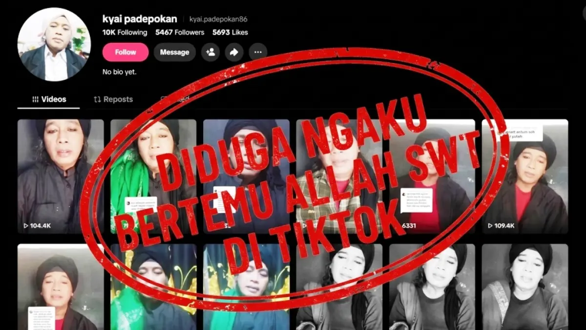 Tangkapan layar Tiktok Kyai Padepokan dan kasus dugaannya. (tangkapan layar/nurhariri/ai/halojember)
