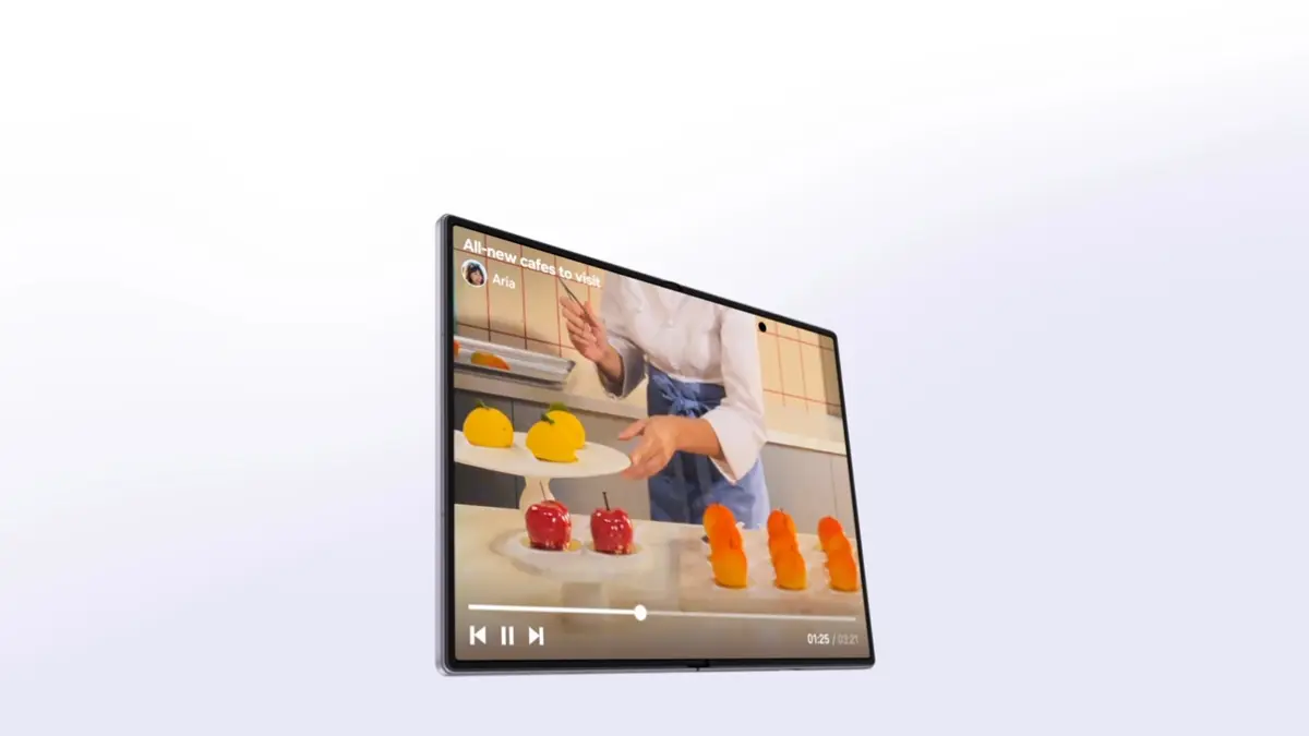 Simak rahasia di balik bobot 201 gram Samsung Galaxy Z Fold 8 melalui inovasi material Flex Titanium, Armor Aluminum, dan presisi struktur internal. (Samsung)