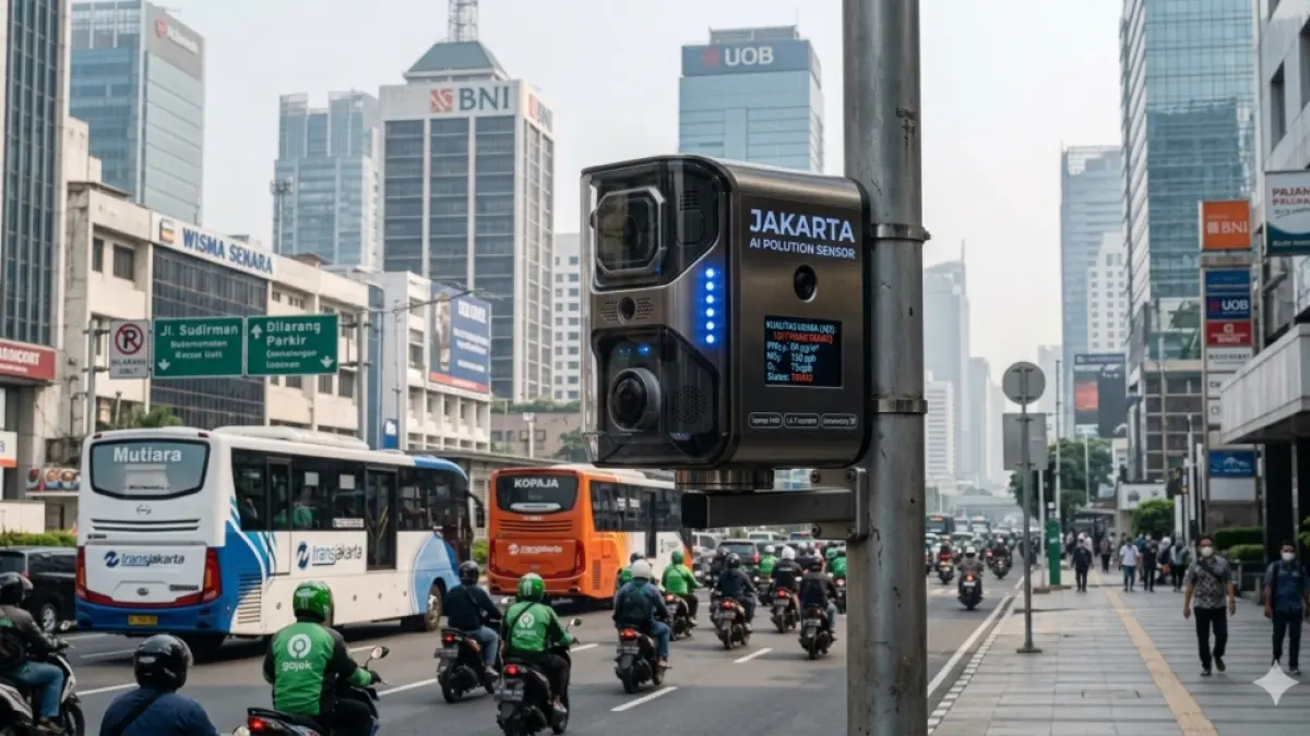 Gambar AI Detektor Polusi untuk Pantau Jalanan. (nurhariri/ai/halojember)