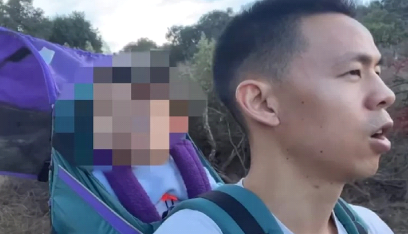 Potret Jay bersama anaknya dalam video viral Mountain Lion di TikTok (Instagram/@jayplussharon)