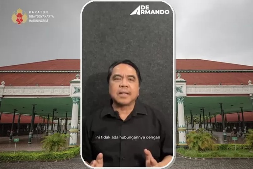 MAAF: Ade Armando klarifikasi dan memohon maaf atas pernyataan tentang dinasti politik Jogjakarta, (Instagram @kratonjogja/X @adearmando61)