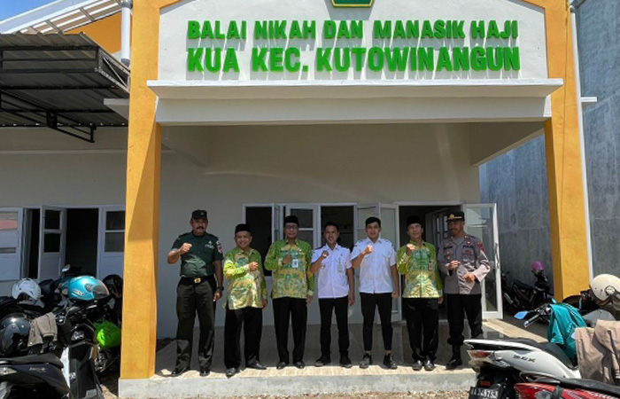GEDUNG BARU : Kantor Kementerian Agama (Kemenag) Kebumen menambah fasilitas layanan berupa gedung KUA Kutowinangun. Gedung tersebut berada di Jalan Stasiun, Desa Kutowinangun.ISTIMEWA