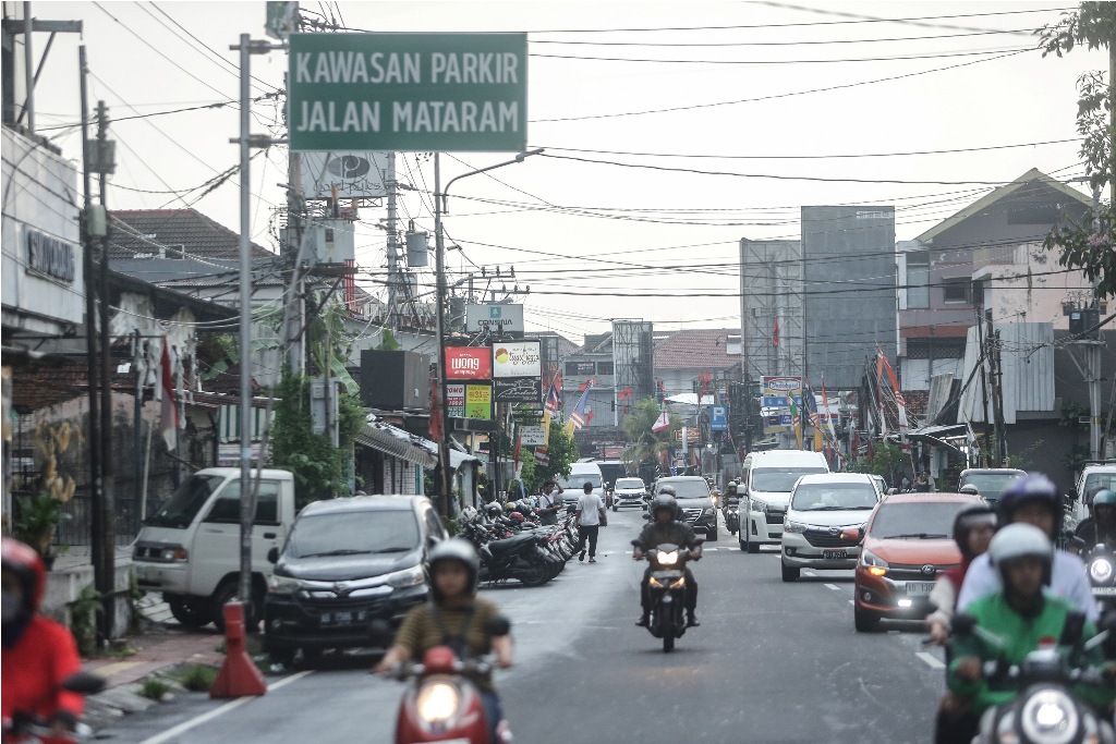 Salah satu kawasan parkir di Kota Jogja. Saat Nataru mendatang, jumlah kendaraan yang parkir akan meningkat.