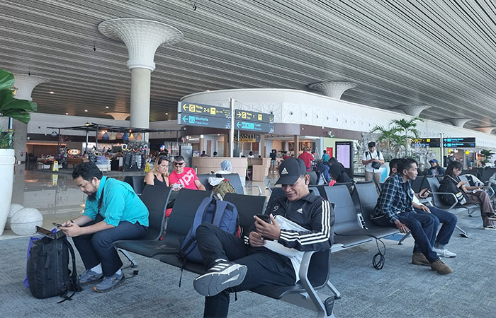 TREN POSITIF: Penumpang yang berada di Bandara YIA mengalami pertumbuhan positif hingga 50,14 persen dibandingkan tahun lalu.&nbsp;