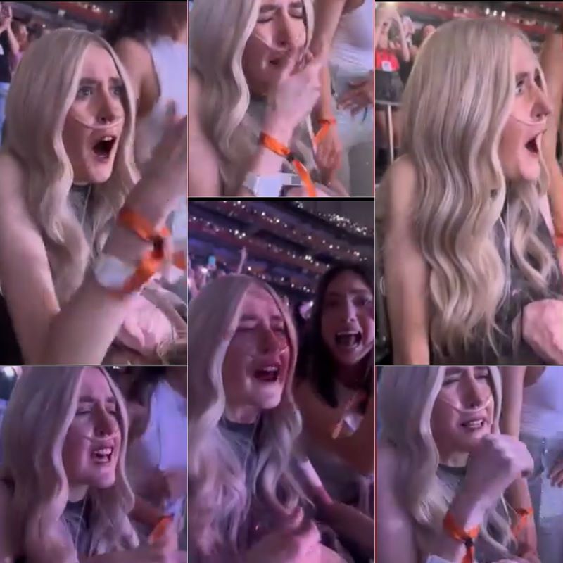 Ekspresi sang fans saat menonton Taylor Swift. (Instagram/@hebodotcom)