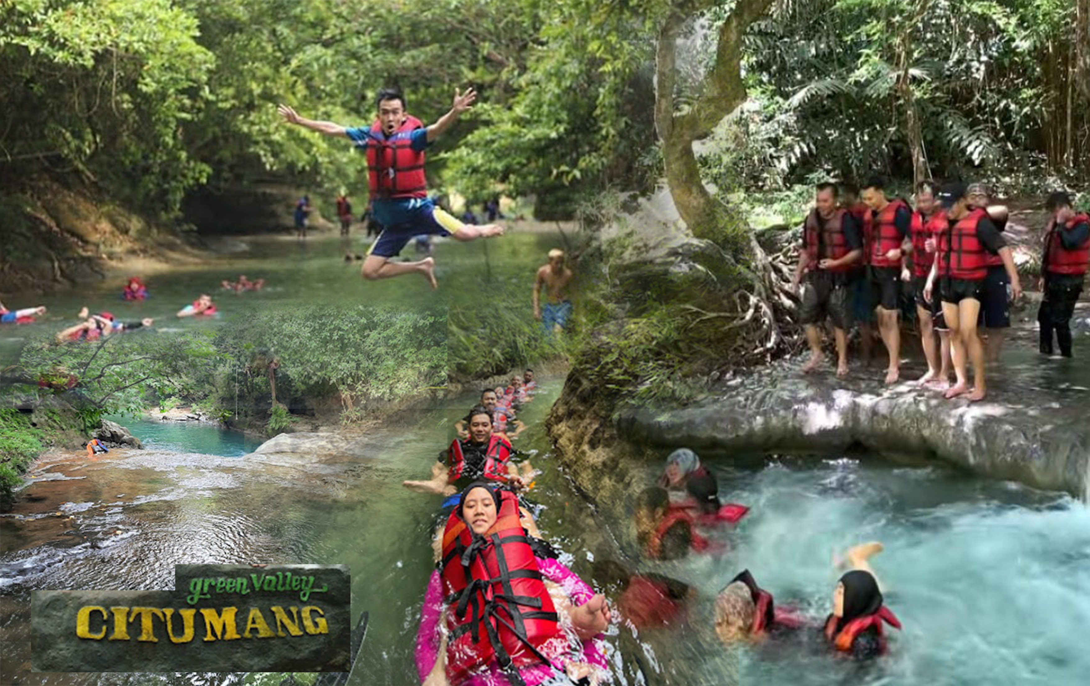 Objek Wisata Air Citumang Pangandaran, Jawa barat.