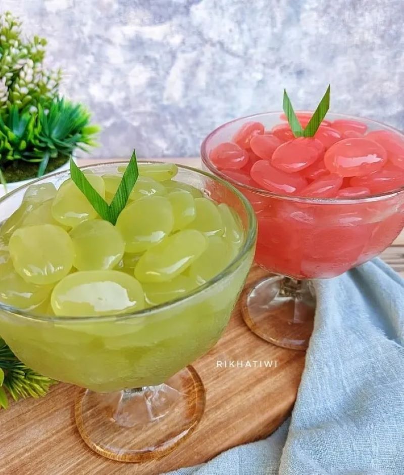 Resep manisan olahan kolang kaling melon yang menyegarkan.