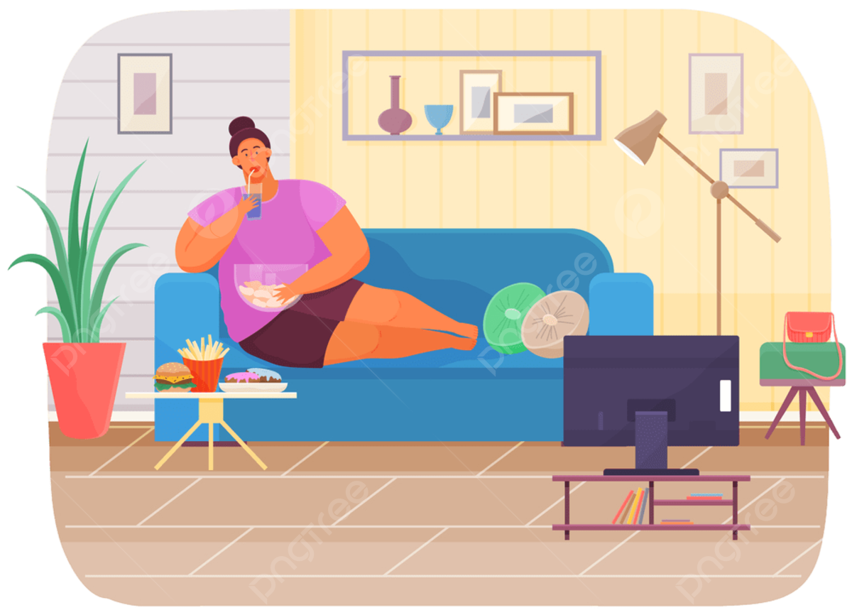 Kebiasaan sepele yang bisa bikin gemuk salah satunya makan sambil nonton TV.