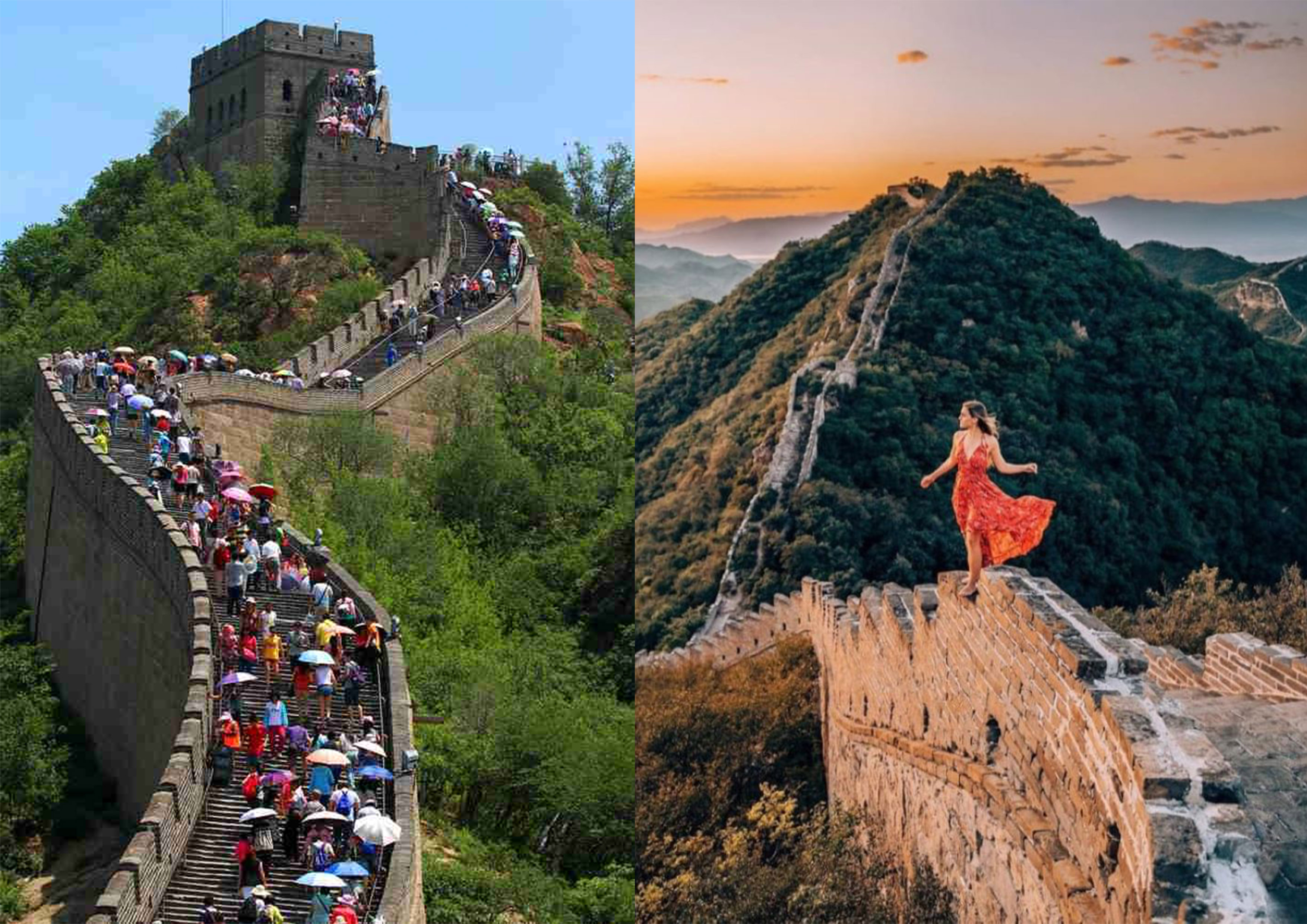 Pesona  Tembok Besar China yang jadi favorit wisatawan.