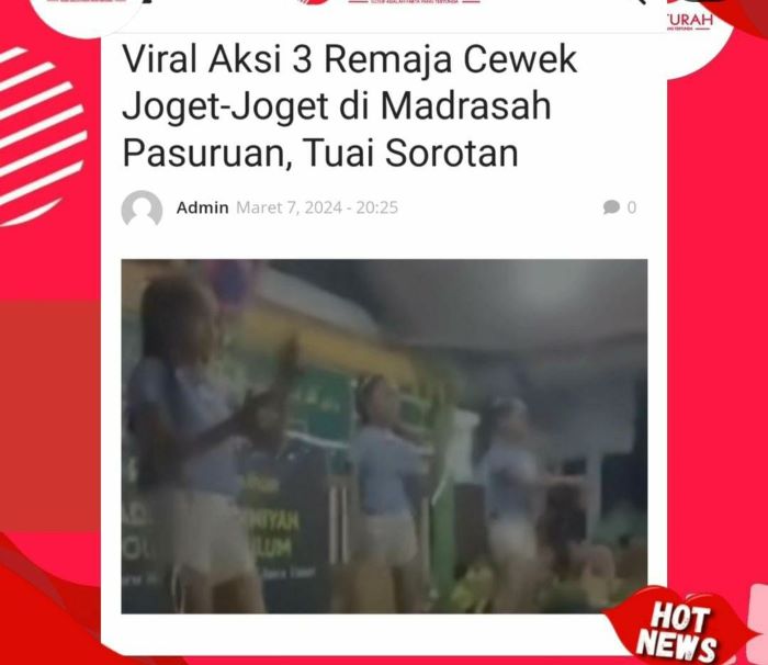 viral 3 gadis remaja berjoget sensual di madrasah