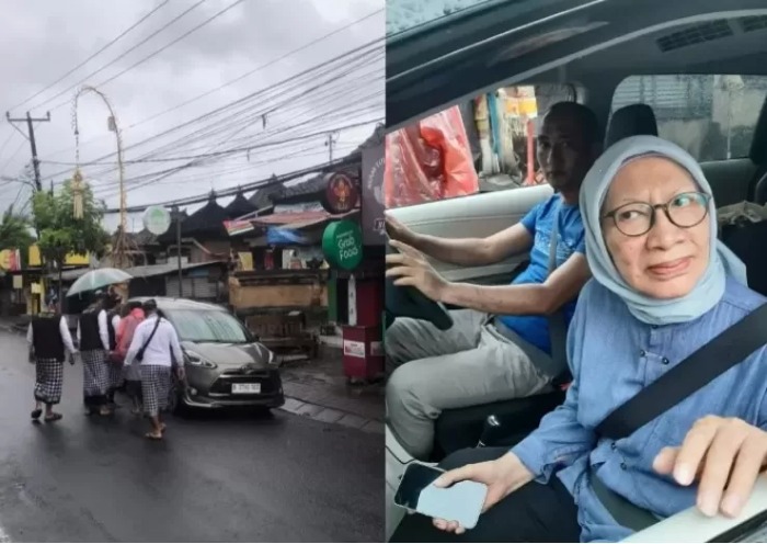 Sosok Ratna Sarumpaet yang viral karena keluyuran di jalan saat Hari Raya Nyepi di Bali.