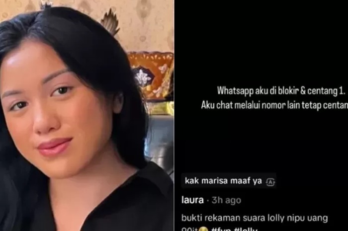 Caption Foto: Laura Meizani Nasseru Asry alias Lolly yang diduga melakukan penipuan uang sebesar  Rp 90 juta