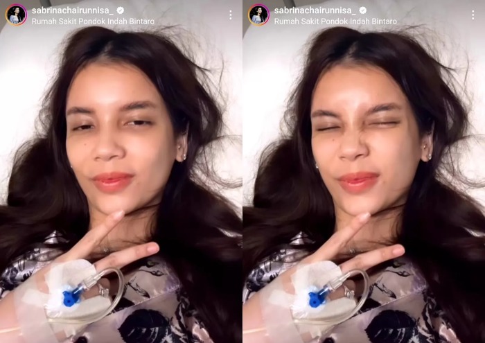 Sabrina Chairunnisa dilarikan ke UGD karena alami keracunan makanan.