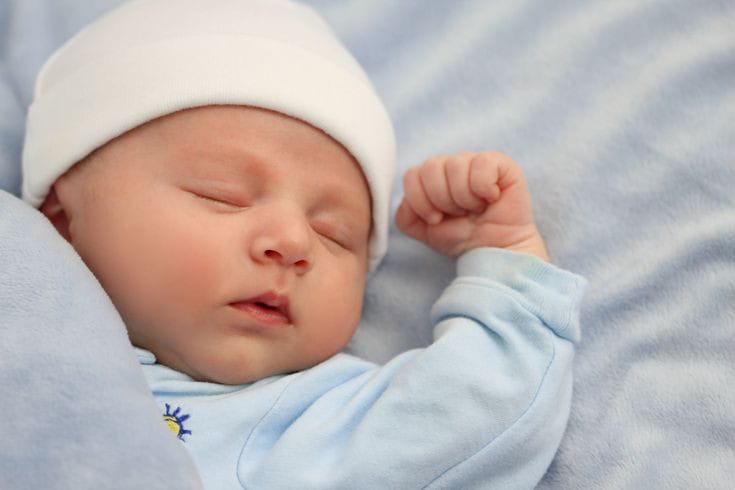 Ilustrasi bayi tidur.