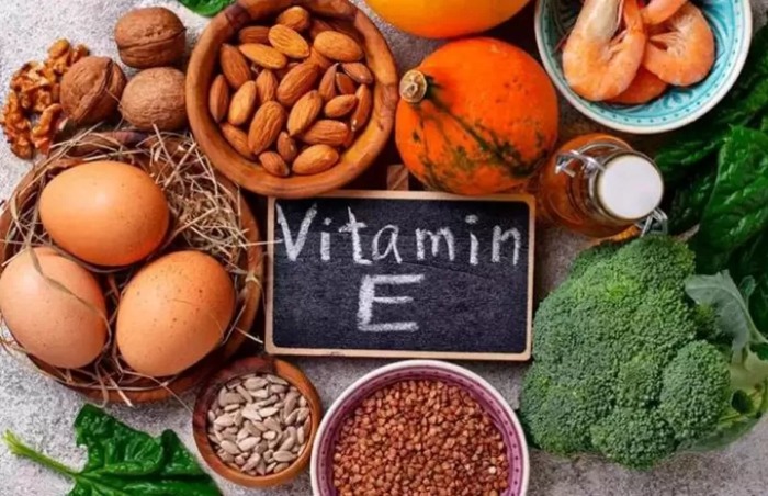 ilustrasi makanan yang mengandung vitamin E.