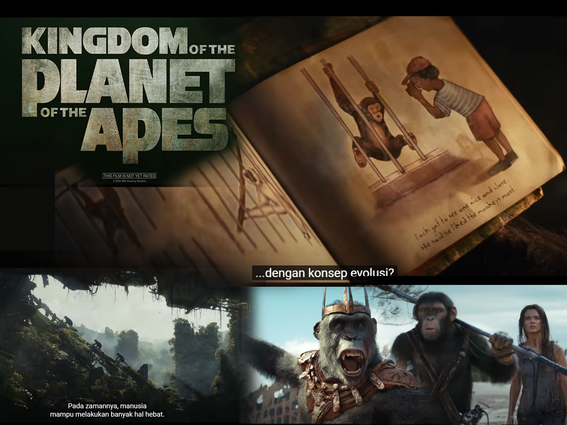 Potongan trilir film Kingdom of the planet of The Apes.