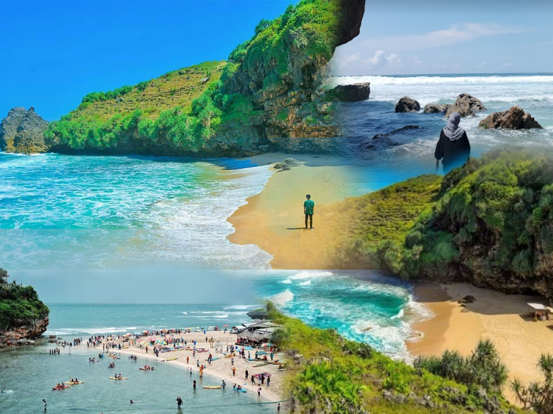 Pantai Ngrawah Gunungkidul Tawarkan Sensasi Liburan ala Private Beach dan keindahan alam luar biasa.