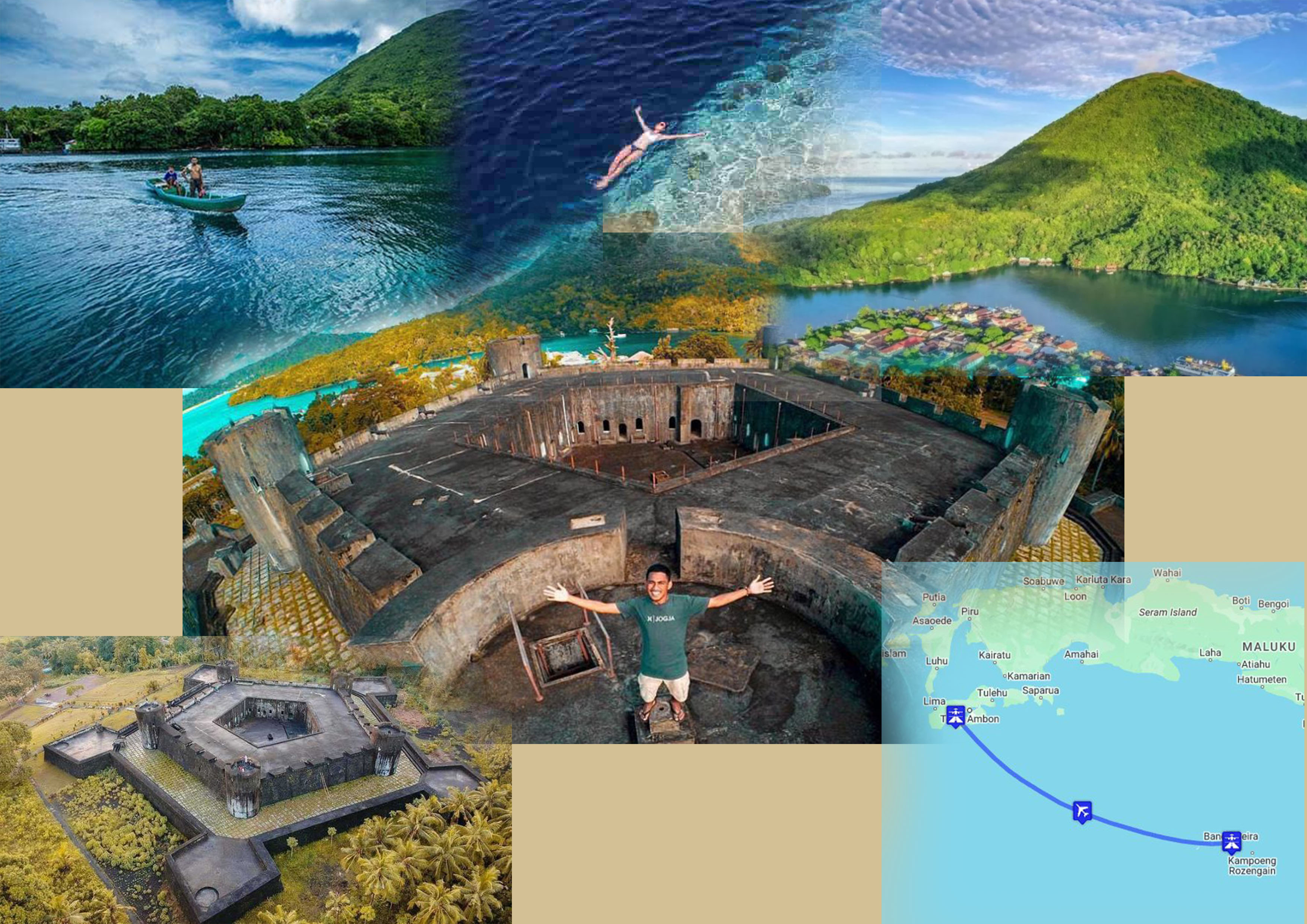 Pesona alam dan eksotisme sejarah Pulau Banda Naira, Maluku Tengah.