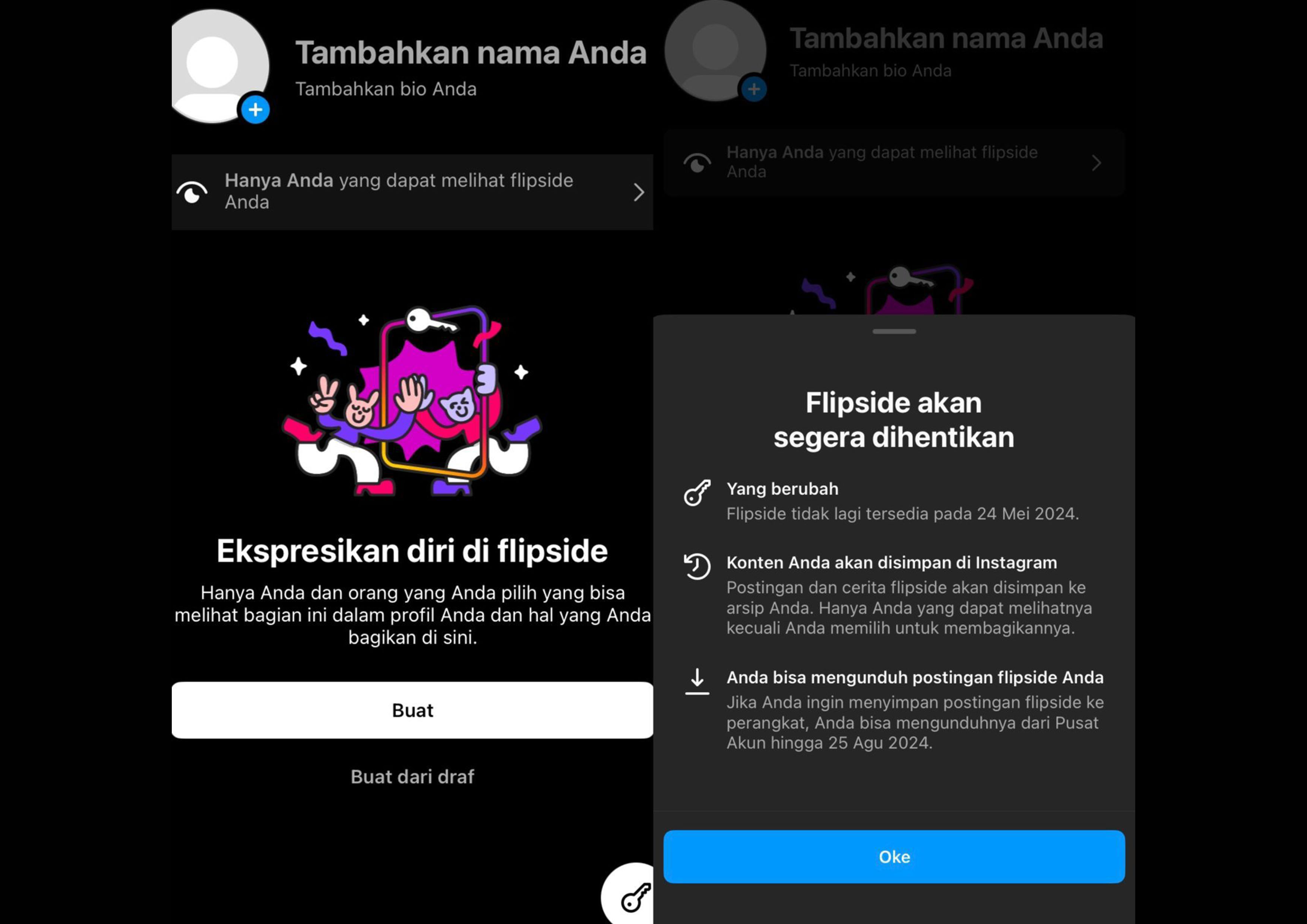 Fitur Flipside Instagram.