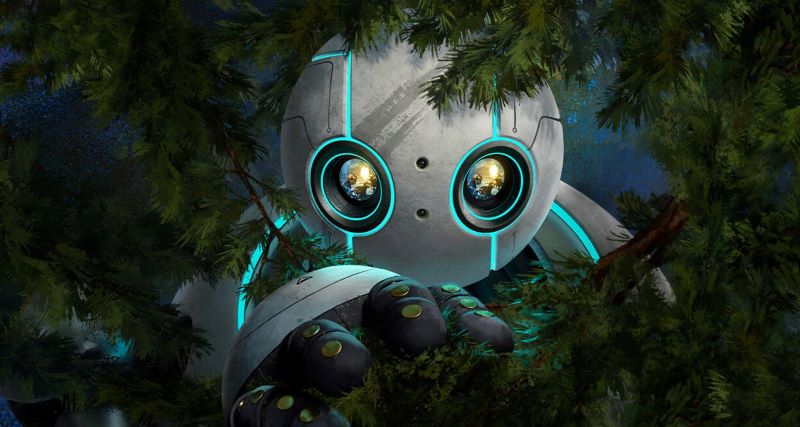 Tampilan The Wild Robot.